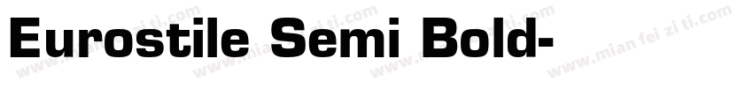 Eurostile Semi Bold字体转换